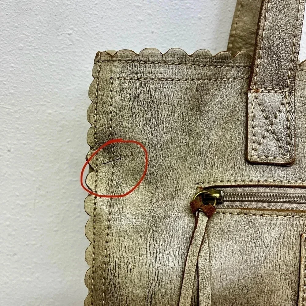 American West Leather Floral Embossed Shoulder Bag